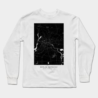 berlin maps poster minimalist Long Sleeve T-Shirt